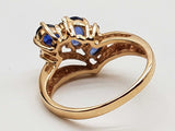 Trio Sapphires 14k Yellow Gold 4.1g Ring 7.5 Do0326wxzde