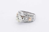 1.7cttw Diamond Ring In 14k White Gold 6.1 Grams Size 3.5 Eb0426lrxzsa
