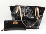 Michael Kors Jet Set Black Patent Leather Travel Tote Sd0126ordu