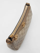 Gucci Small Ophidia Bag In Beige & White Gg Supreme Coated Canvas Fw0626rrxdu