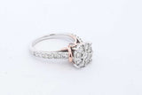 1.1cttw Diamond Ring In 14k White Gold 5.2 Grams Size 7 Eb0226rxzde