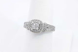 Approx. 0.88ctw Diamond Ring In 14k White Gold 4.2 Grams Size 8 Eb1224owxsa