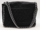 Chanel Black Washed Lambskin Chain Around Maxi Black Handbag Aa0426lozxsa