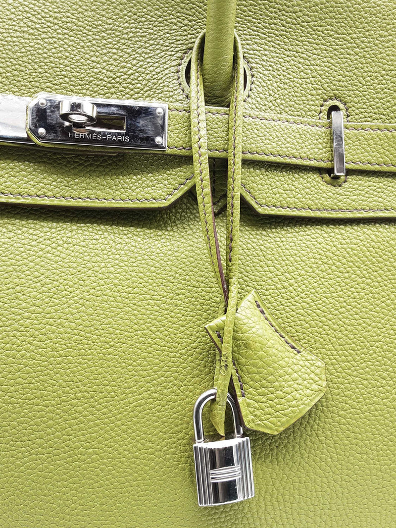 Hermes Birkin 35 Vert Anis Green Togo Palladium Hardware Handbag Do0724cxzxde