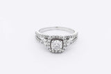 1.37cttw Diamond Ring In 14k White Gold 6.2 Grams Size 9 Eb0825lolrsa