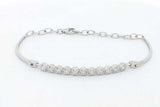 0.77cttw Diamond Bracelet In 14k White Gold 5.5 Grams 7 Inch Eb1026ixzsa