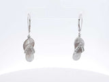 Na Hoku Diamond & 14k White Gold Flip Flop Slipper Earrings 4.2 Gram Fw0826orxdu