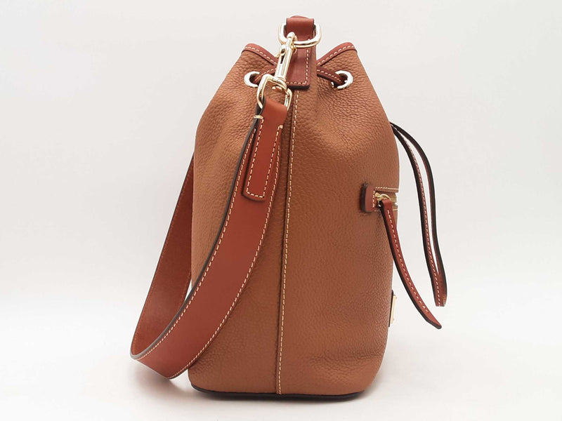 Dooney & Bourke Pebble Grain Small Drawstring Crossbody Brown Aa0725pzsa