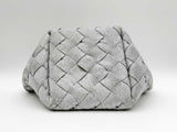 Bottega Veneta Intrecciato Silver Woven Canvas Mini Tote Bag Fw0225ozzdu