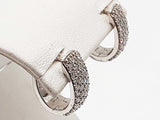 0.70 Cttw Lab Grown Diamonds 0.925 Silver 3.9g Hoop Clasp Earrings Do0525srde