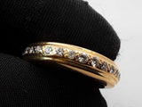 Diamond & 18k Yellow Gold Half-eternity Ring 4.8 Grams Size 5.75 Fw0726rxzdu