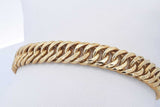 18k Yellow Gold Double Link Bracelet 33 Grams 8 Inch Eb0726osxzde