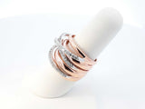 1.34 Cttw Diamond & 14k Rose Gold Overlap Ring 14 Grams Size 6.5 Fw0826rrzdu
