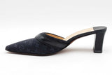 Louis Vuitton Monogram Navy Blue Canvas Mules Size 36 Eb1225lpxdu