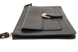 Michael Kors Cooper Black Leather Wristlet Eb0226lede