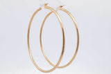 18k Yellow Gold Hoop Earrings 2.8 Grams Eb0826ocrsa