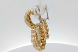 18k Yellow Gold Chunky Twisted Stud Omega Back Earrings 22 Grams Eb0926lorxsa