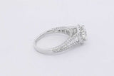 1.02ctw Round Center Diamond Ring In 18k White Gold 3.9g Size 5.75 Eb0725orxzsa