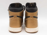 Nike Air Jordan 1 Retro High Og Black Metallic Gold Sneakers Size Us 8.5 Sd1026