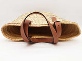 Loewe Palm Leaf And Calfskin Basket Bag Sd1026wxzde