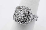 1.41cttw Diamond 14k White Gold Ring 8.2 Grams Size 7 Eb0626clxsa