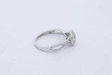 0.09cttw Diamond Ring In 14k White Gold 3.2 Grams Size 7 Eb0526oorde