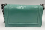 Chanel Teal Leather Boy Flap Shoulder Bag Eb1223oxxzsa