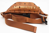 Bape X Mcm Monogram Cognac Visetos Belt Bag Eb0326orxsa