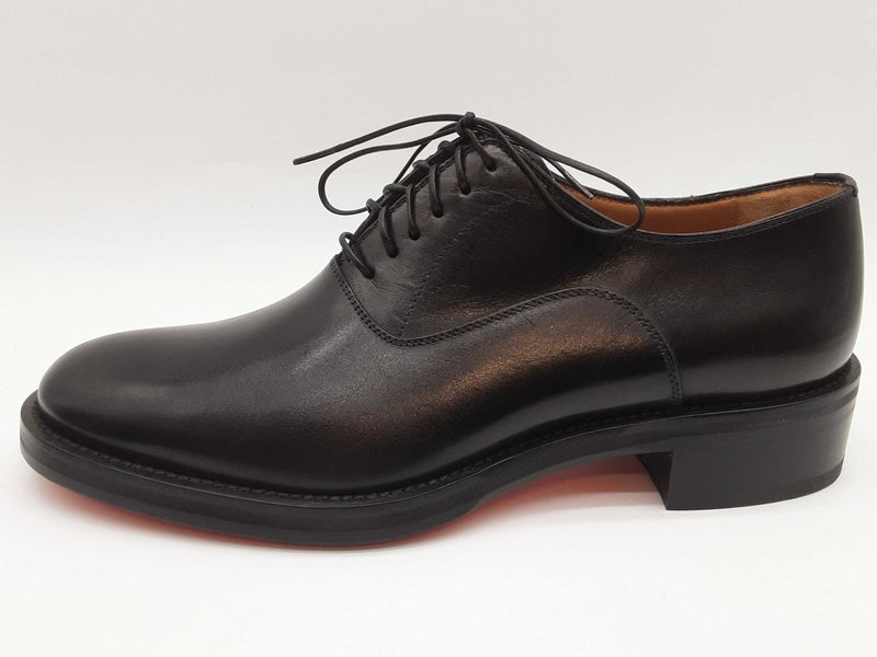 Christian Louboutin City Bro Flat Black Leather Shoes Size Eu 39.5 Do0425lxzde
