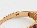 Garnets 18k Yellow Gold 4.3g Ring Size 6 Do0426worde