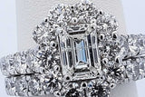 3.07cttw Diamond Wedding Set In 18k White Gold 12.1 Grams Size 7 Eb0926oxxzde