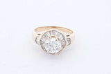 1.63cttw Diamond Ring In 18k Yellow Gold 4.9 Grams Size 8.25 Eb0525lsxzde