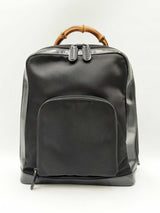 Gucci Bamboo Black Patent Leather & Nylon Single Strap Backpack Fw1224oxzdu