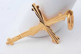 22k Yellow Gold Crucifix Pendant 3.4 Grams Eb0526wride