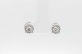 0.46cttw Diamond Stud Screwback Earrings In 14k White Gold 1.7 Grams Eb0926lxzsa