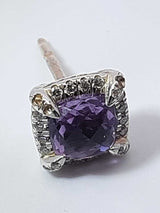 David Yurman Petite Chatelaine 925 & Amethyst Stud Earrings 2.2 Gram Fw0426oordu