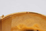 23k Yellow Gold Floral Etched Hinged Bangle Bracelet 75.9 Grams Eb0526cexzsa