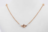 Gucci 18k Yellow Gold Star Interlocking G Motif Diamond Neckalce 2.8g Eb326orxsa