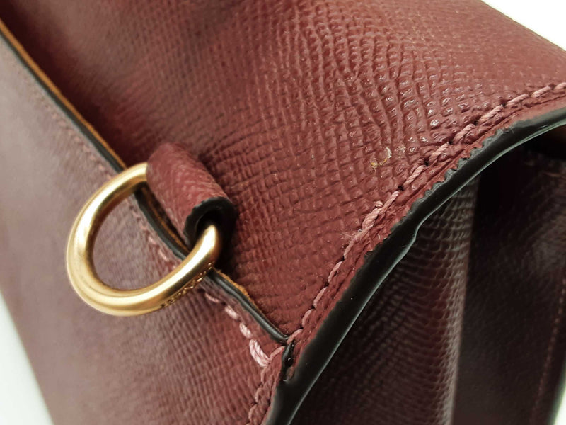 Coach Tilly Top Handle Wine Red Leather Crossbody Bag Do0825oxde