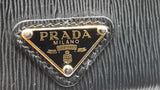 Prada Black Leather Card Holder Wallet Eb0126lordu