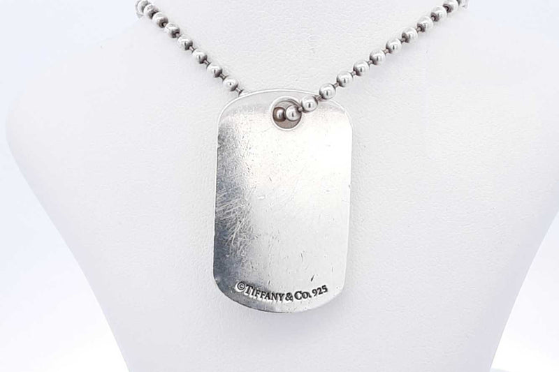 Tiffany & Co. Sterling Silver Dog Tag Necklzce 29.7 Grams 24 Inch Ebeb0724crsa