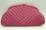 Chanel Timeless Pink Quilted Leather Clutch Eb0424exzsa