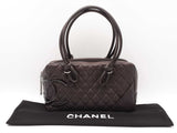 Chanel Cambon Bowler Bag In Dark Brown Diamond-quilted Calfskin Fw0126lrxzdu
