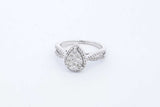0.17cttw Diamond 10k White Gold Ring 3.5 Grams Size 6.5 Eb0626oxzde