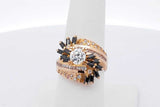 1.23cttw Diamond & Blue Gemstone Ring 18k Yellow Gold 8.2g Size 7 Eb0626llwxsa
