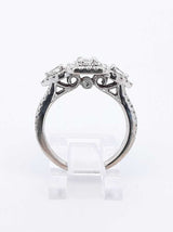 1.38 Cttw Diamond & 14k White Gold Ring 4.8 Grams Size 5.75 Fw1224ixzsa