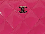 Chanel Matelassé Hot Pink Patent Leather Coin Case Fw0225oxzdu