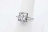 1.28cttw Diamond Ring In 14k White Gold 3.7 Grams Size 7.75 Eb0626rwxdu
