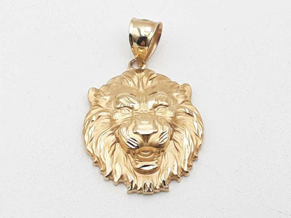 14k Yellow Gold 6 Grams Lion Pendant Aa0825ozxsa