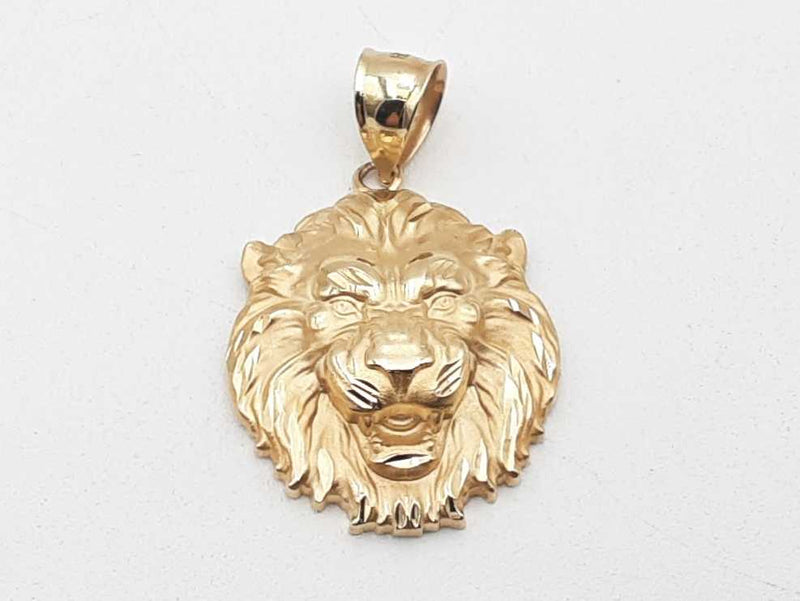 14k Yellow Gold 6 Grams Lion Pendant Aa0825ozxsa